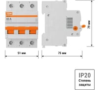 Выключатель нагрузки TDM ELECTRIC (мини-рубильник) ВН-32 3P 40A Home Use SQ0211-0125