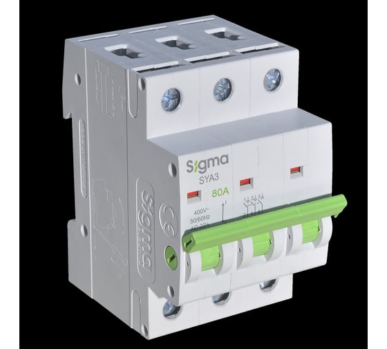 Рубильник Sigma Elektrik 3P 80A, 1 шт SYA3080
