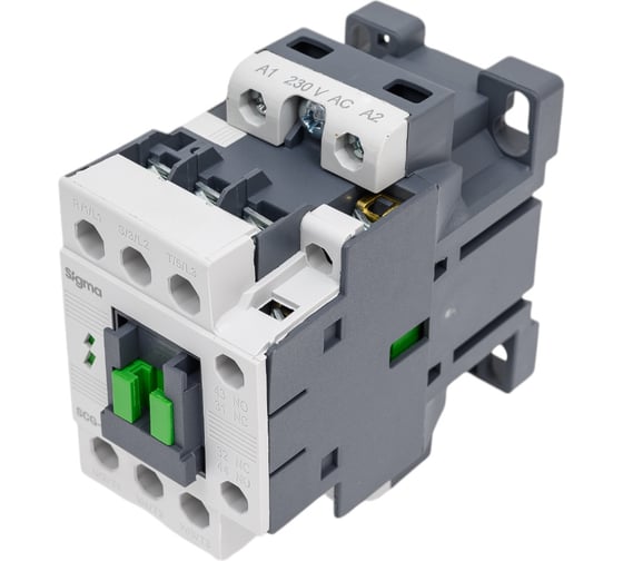 3-полюсный силовой контактор Sigma Elektrik 1NO+1NC с двойной катушкой 4кВ SCG009230