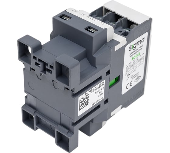 3-полюсный силовой контактор Sigma Elektrik 1NO+1NC с двойной катушкой 4кВ SCG009230