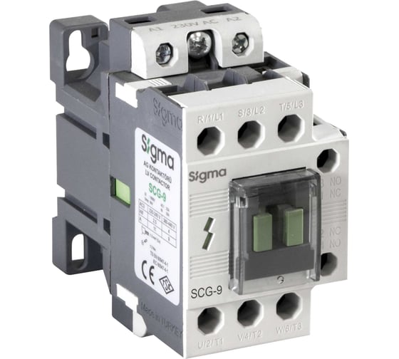 3-полюсный силовой контактор Sigma Elektrik 1NO+1NC с двойной катушкой 4кВ SCG009230