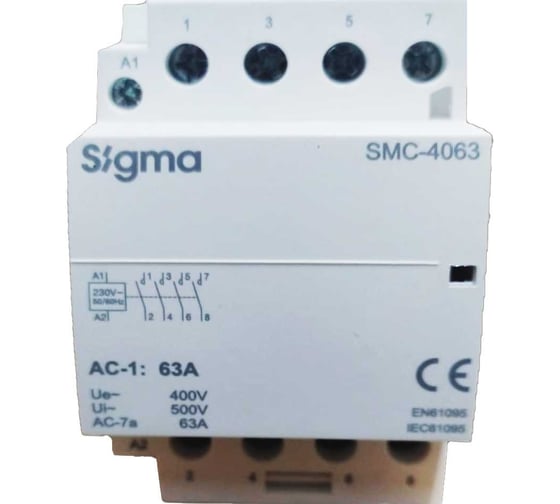 Модульный контактор Sigma Elektrik 4 NO 63A SMC-4063-4NO 1