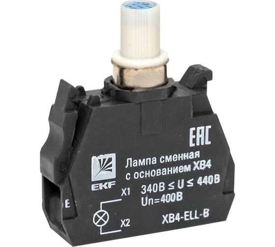 Сменная лампа EKF c основанием xb4 синяя, 400в, 10 штук proxima XB4-ELL-B