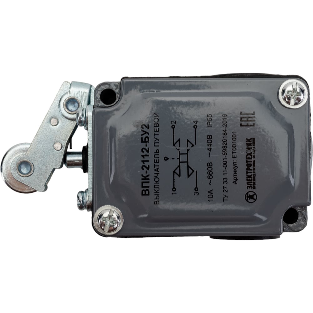 Путевой выключатель Электротехник ВПК-2112-БУ2, рычаг с роликом, IP65 ...