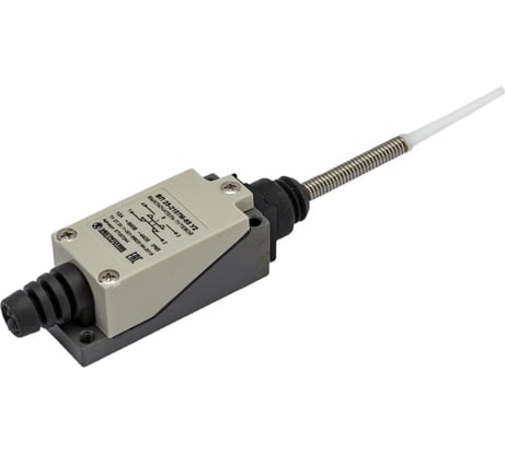 Путевой выключатель Электротехник ВП 25-2107М-65 У2, рычаг пружинный с пластиковым наконечником, 1з и 1р, безинерционный, 21x56 мм, 3А, IP65, ET007244