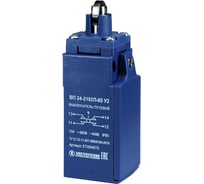 Путевой выключатель Электротехник ВП 24-2102П-65 У2, толкатель с роликом, 1з и 1р, безинерционный, 20 мм, без сальника, 3А, IP65 ET004675