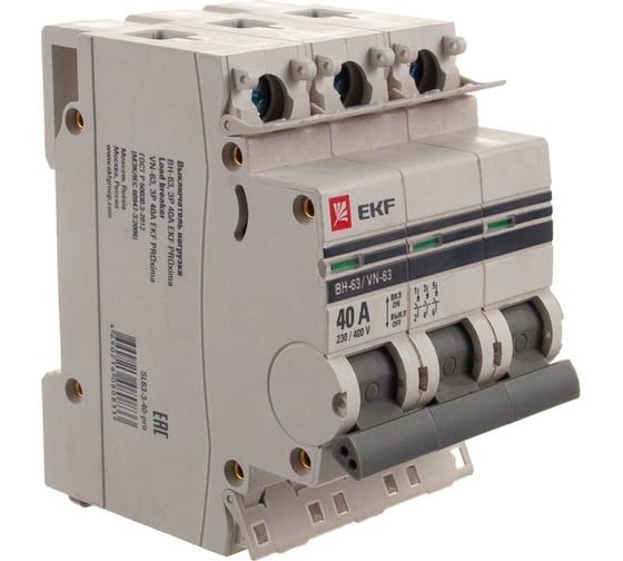 Выключатель нагрузки EKF 3P ВН-63 63А PROxima SL63-3-63-pro 2876238 1