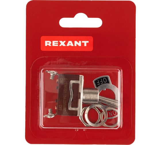 Однополюсный тумблер REXANT 250v 15а (2c) on-off (kn-101) 06-0324-A