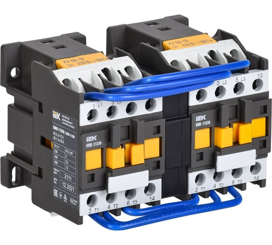Контактор IEK кми-11230 реверс 12а 230в/ас3 2но KKM13-012-230-20-1 1