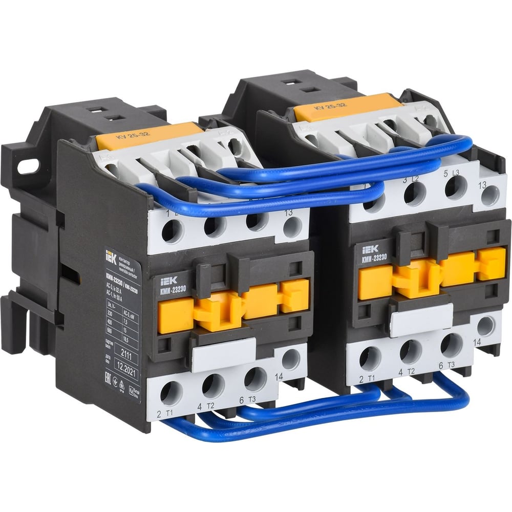 Контактор IEK кми-23230 реверс 32а 400в/ас3 2но KKM23-032-400-20-1 ...