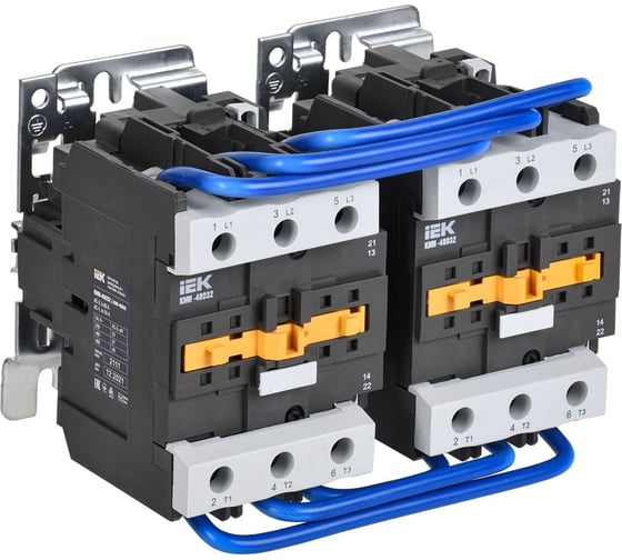 Контактор IEK кми-48032 реверс 80а 230в/ас3 2но;2нз KKM43-080-230-22-1 1