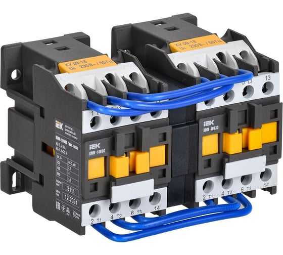 Контактор IEK кми-10930 реверс 9а 230в/ас3 2но KKM13-009-230-20-1