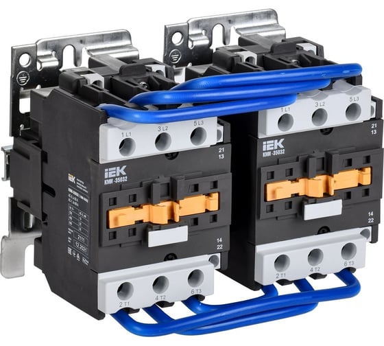 Контактор IEK кми-35032 реверс 50а 230в/ас3 2но;2нз KKM33-050-230-22-1