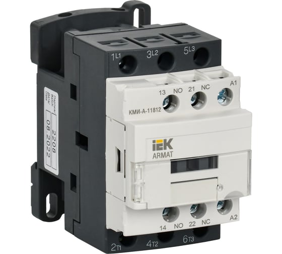 Контактор IEK Armat кми-а-11812 lc1d 18а 230в/ас3 1но/1нз AR-ACC-11-018-230-11 1