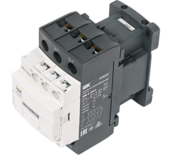 Контактор IEK Armat кми-а-22512 lc1d 25а 230в/ас3 1но/1нз AR-ACC-21-025-230-11