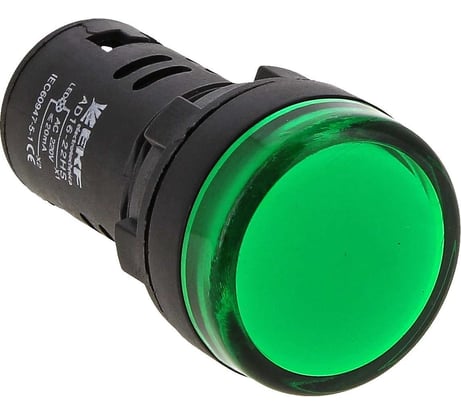 Лампа EKF AD16-22HS LED матрица, 22мм, зеленый, 10 штук в упаковке ledm-ad16-g
