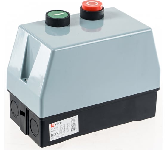 Пускатель магнитный EKF ctrp-r-18-220v КМЭ(р) 18А катушка управления 220В АС IP65 1НО РТЭ-2355 18А 9861115