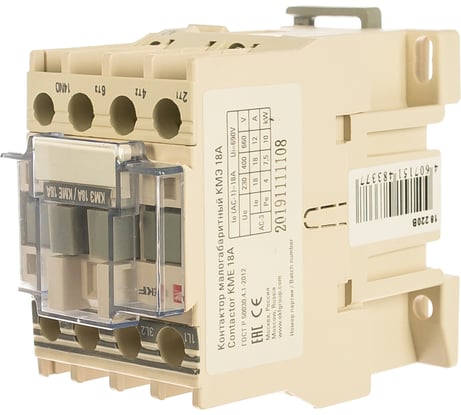Магнитный пускатель EKF КМЭ 18А катушка управления 220В АС малогабаритный 1NO ctr-s-18-220 9790631