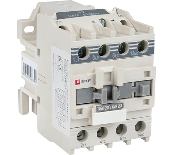 Малогабаритный контактор EKF КМЭ 25А 220В 1NO PROxima ctr-s-25-220