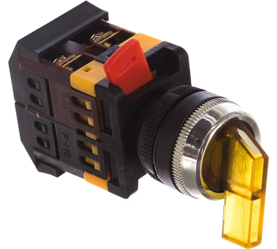 Переключатель EKF ANLC-22 3P желтый с подсветкой 380В NO+NC psw-anlc-3p-o-380 3964524