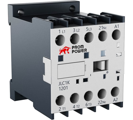 Миниконтактор Prompower ac jlp1-k09-01-bd(dc24), 9a, 3 полюса, доп контакт 1нз, напряжение катушки 24vdc JLP1K0901BDDC24 1