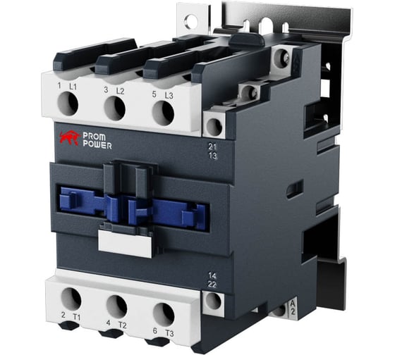 Контактор Prompower ac jlc1-d65-11 (ac220), 65a, 3 полюса, доп контакты 1но+1нз, напряжение катушки 220vac JLC1D6511AC220