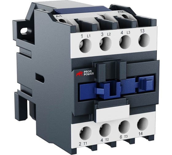 Контактор Prompower ac jlc1-d25-10 (ac220), 25a, 3 полюса, доп контакт 1но, напряжение катушки 220vac JLC1D2510AC220