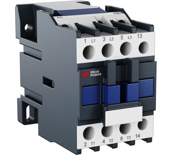 Контактор Prompower jlc1-d18-01-f5 (ac110), номинальный ток 18a, 3 полюса, доп контакт 1нз, напряжение катушки 110vac JLC1D1801F5AC110 1