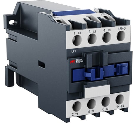 Контактор Prompower ac jlp1-d25-10-bd (dc24), 25a, 3 полюса, доп контакт 1но, напряжение катушки 24vdc JLP1D2510BDDC24