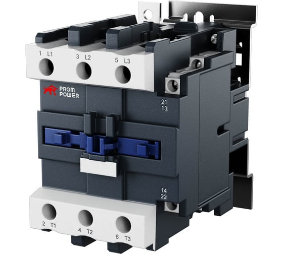 Контактор Prompower jlc1-d95-11-f5 (ac110), номинальный ток 95a, 3 полюса, доп контакты 1но+1нз, напряжение катушки 110vac JLC1D9511F5AC110