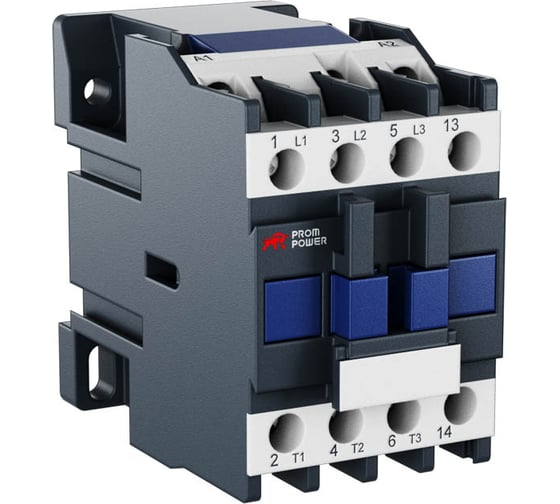 Контактор Prompower ac jlc1-d09-01 (ac220), 9a, 3 полюса, доп контакт 1нз, напряжение катушки 220vac JLC1D0901AC220 1