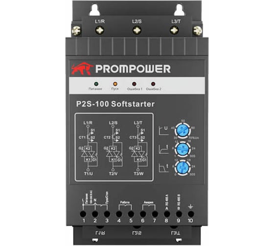 Устройство плавного пуска Prompower p2s-100-4-0t7-b-a, напряжение 400b, мощность 0,75 квт, 1,5а P2S10040T7BA