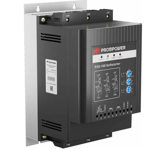 Устройство плавного пуска Prompower p2s-100-4-37-b-a, напряжение 400b, мощность 37 квт, 75а P2S100437BA 1
