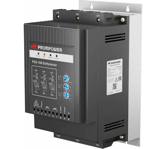 Устройство плавного пуска Prompower p2s-100-4-37-b-a, напряжение 400b, мощность 37 квт, 75а P2S100437BA