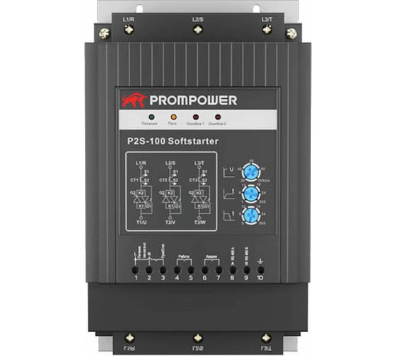 Устройство плавного пуска Prompower p2s-100-4-37-b-a, напряжение 400b, мощность 37 квт, 75а P2S100437BA