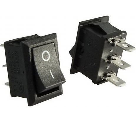 Клавишный переключатель Pro Legend ON-ON, черный, 3 контакта PL2408