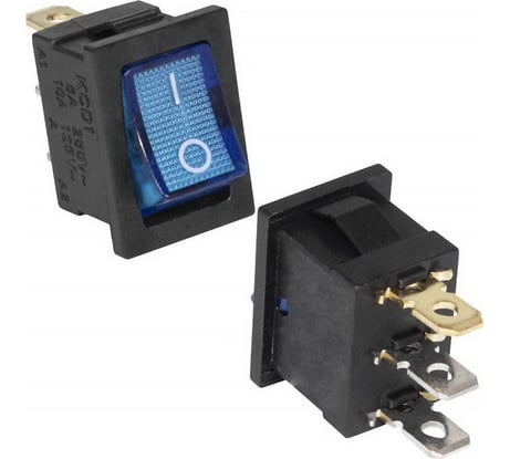 Клавишный переключатель Pro Legend ON-OFF, 3 контакта, голубой PL2403