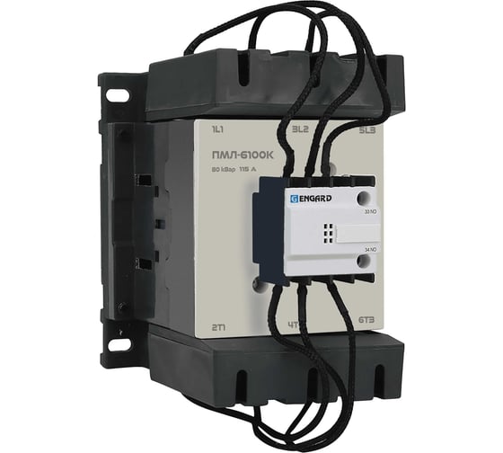 Контактор для коммутации конденсаторных батарей Engard ПМЛ-6100К 230В 80квар PML-6100K20-80