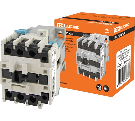 Электромагнитный пускатель TDM ELECTRIC ПМ12-025151 У3В 400В 1р SQ0714-0045