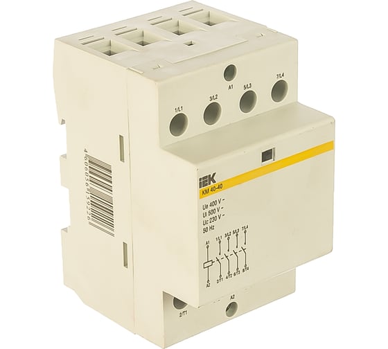 Модульный контактор IEK КМ40-40 40А/4п 400В AC/DC ИЭК MKK20-40-40