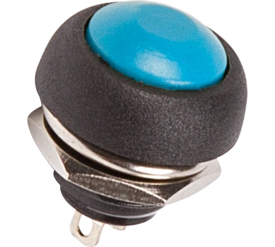 Выключатель-кнопка REXANT 250v 1а (2с) off-(on) б/фикс синяя micro (pbs-33в) 36-3051 1