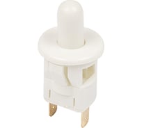 Выключатель-кнопка REXANT 250В, 2.5А, (2с) ON-(OFF) Б/Фикс белый (PBS-19C2) (мебельная) 36-3021