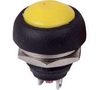 Выключатель-кнопка 250В 1а (2с) выкл-(вкл) без фиксации желтая микро (PBS-33в) REXANT 36-3052