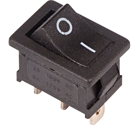 Клавишный переключатель REXANT 250v 6а (3с) on-on черный mini (rwb-202, sc-768) 36-2130 1