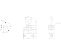 Тумблер 250В 10А (2c) ON-OFF однополюсный Mini (ASW-23) 10 шт REXANT 36-4310