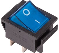Клавишный выключатель REXANT 250v 16а (4с) on-off синий с подсветкой (rwb-502, sc-767, irs-201-1) 36-2331