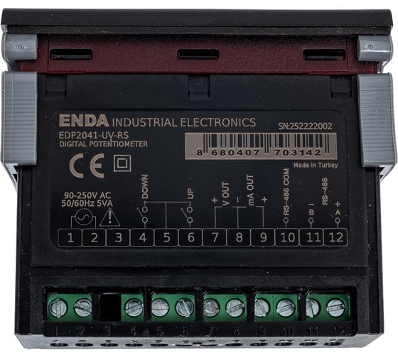 Цифровой потенциометр ENDA RS с аналоговыми выходами 930V, 420 mА EDP2041230VAC RS