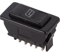 Клавишный переключатель (стеклоподъемника) REXANT 12v 20а (5с) (on)-off-(on) черный с подсветкой (asw-02d) 36-4420