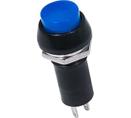 Выключатель-кнопка REXANT 250v 1а (2с) on-off синяя (pbs-11а) 36-3031