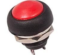Выключатель-кнопка REXANT 250v 1а (2с) off-(on) б/фикс красная micro (pbs-33в) 36-3050